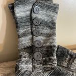 Muk Luks a la mode Tall Knit Sweater Boots Buttons Gray Women’s Size 8 Photo 3