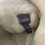 wilson's leather  Vintage Y2K Tan Golden Brown White Faux Fur Lined Bucket Hat Photo 7