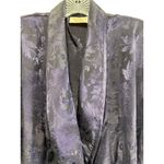 Victoria's Secret  Vintage Gold Label Blue Floral Embossed Satin Belted Robe P S Photo 1
