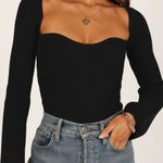 Eleven Six Elle Bodycon Ribbed Sweater Black Photo 0