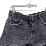 ZARA Cut Off Denim Shorts High Rise High Waisted Black Size 10 Photo 2