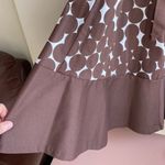 Nine West Brown and White Polka Dot Fit & Flare Dress, Belted Dress, Size 12 Photo 6