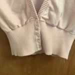 Forever 21 Baby pink cropped shortsleeved cardigan sweater woman’s size small Photo 3
