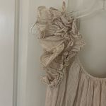 Ulla Johnson  Rissa Ruffle Sleeve Midi Linen Dress In Sand Stripes Photo 7