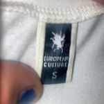 Cream White European Culture Forever Italy Long Sleeve Shirt Photo 10