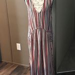NWOT Zara trafalue Size small beach dress striped Brown Photo 8