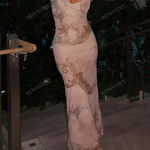 SheIn Ladies' Summer Printed Sleeveless Long Bodycon Dress, Suitable For Outdoor Dating Photo 1