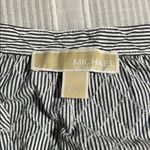 Michael Kors  Navy and White Striped Shirt Photo 1
