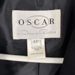 Oscar de la Renta  Vintage Black Button Blazer Jacket 4R Wool Blend Classic Work Photo 2