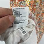 American Eagle  Linen Blend Micro Floral Sundress Sz Medium Cream Cottage Halter Photo 11