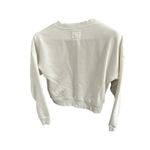 American Eagle  Outfitters White Crewneck Sweatshirt Floral Lace Shoulder  XS Photo 9