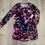 Juicy Couture Juicy By  Womens Long Sleeve Crew Neck Nightshirt Tie Dyed Color Photo 4