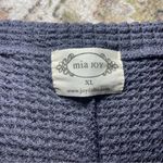 Joyfolie Mia Joy Slate Gray Short Sleeve Waffle Knit Sweater Top Size XL Photo 6