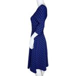 Leota Dress Womens Small Blue White Geometric Career Office Workwear Preppy Photo 2