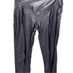 We Wore What  Active Splice Cire Shiny Black Leggings NWT Size M Photo 6