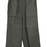 Splendid Green Wide Legging Cotton Pants Drawstring Lounge Gauze Pants Size M Photo 0