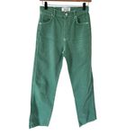 Reformation  Cowboy High Rise Straight Jeans in Green Photo 2