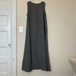 Flax  Serene Linen Sleeveless Maxi Tank Dress Slate Gray Small Relaxed Lagenlook Photo 8