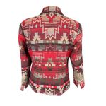 Coldwater Creek  vintage aztec wool blend multicolored collared jacket size P4 Photo 3