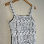 Club Monaco Baby Blue Crochet Lace Mini Dress Resortwear Vacation Boho Coquette Photo 1