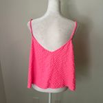 Lilly Pulitzer  bright pink textured tank top size L Photo 3