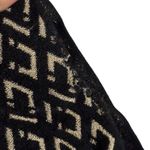 Diane Von Furstenberg  Verdi Black Geometric Print Knit Flare Leg High Rise Pants Photo 9