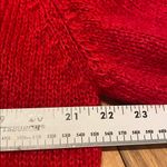 VTG Mohair Hand Knitted Postbox Red Cardigan w pockets Jennifer Reed Medium Photo 4