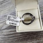 1/5 0.2 Carat Total Weight Diamond Heart Bridal Sterling Silver Set Ring Size 7 Photo 3