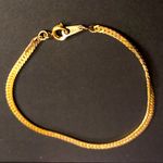 Gold tone snake chain bracelet Marked “Korea” Photo 2