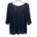 Free People We the Free Head In The Clouds Linen Blend Tee Black Size Small Photo 11