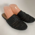 Salt + Umber Black Woven Leather Weaves Mules Slip On Flats Women’s 9 Feminine Photo 6