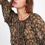 ZARA Floral Beaded Smock Peasant Mini Dress Photo 3