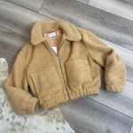 Urban Outfitters  full zip tan teddy jacket Photo 1