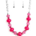 Paparazzi Necklace Set ~ Hollywood Gossip - Pink Photo 0