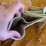 Kate Spade Vintage Trifold Cream Tan Leather Wallet Gold Turn Lock Coin Purse Photo 11