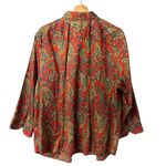 Ralph Lauren Lauren  Womens Paisley Oversized Button Up Top Size 3X Office Preppy Photo 2