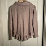 Maeve Anthropologie  Addie Ruffled Hacci Pullover Pink Knit Sweater Cowl Neck XS Photo 4