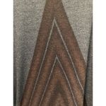 Go Couture  Gray Geometric Printed Dolman Sweater Split Side High Low Hem Top Med Photo 3