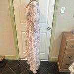 EXPRESS light Pink V-Neck smocked floral ruffled high-low Sundress size XL Photo 5