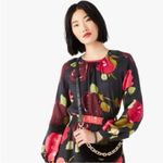 Kate Spade ‎ Just Rosy Keyhole Top Silk Size XXS Photo 1