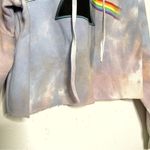 Pink Floyd Tie Dye fleece Cropped Hoodie Sweater size XS / S NWT Photo 3