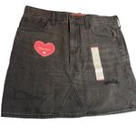 Lila Rose Mila Rose Denim Mini Skirt Distressed Black Wash Size 20 Juniors‎ Photo 3