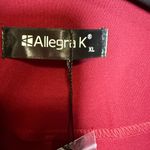 Allegra K  Women's Crimson Blazer with Gold Accents Photo 2