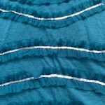 Steve Madden Teal Sequin Ruffle Tank Top Photo 2