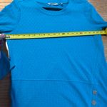 Soft Surroundings  Tunic Textured Long Sleeve Shirt Pullover Top Blue Small Photo 3