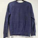 Gap Sweater Womens Medium Navy Knit Pullover Crewneck 100% Cotton Stretch Travel Blue Photo 0
