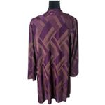 Chico's  1 Travelers Purple Open Front Cardigan Duster‎ Metallic Gold Size 8 10 Photo 1
