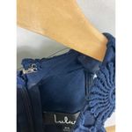 Lulus Women's Love Poem Navy Blue Lace Mini Sleeveless Halter Dress XS Photo 3