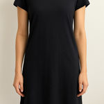 Eileen Fisher  black organic cotton classic dress Size Medium Photo 0