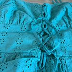 Wild Fable  Women's Aqua Green Lace-Up Peplum Tank Top - Size Large - NWT Photo 6